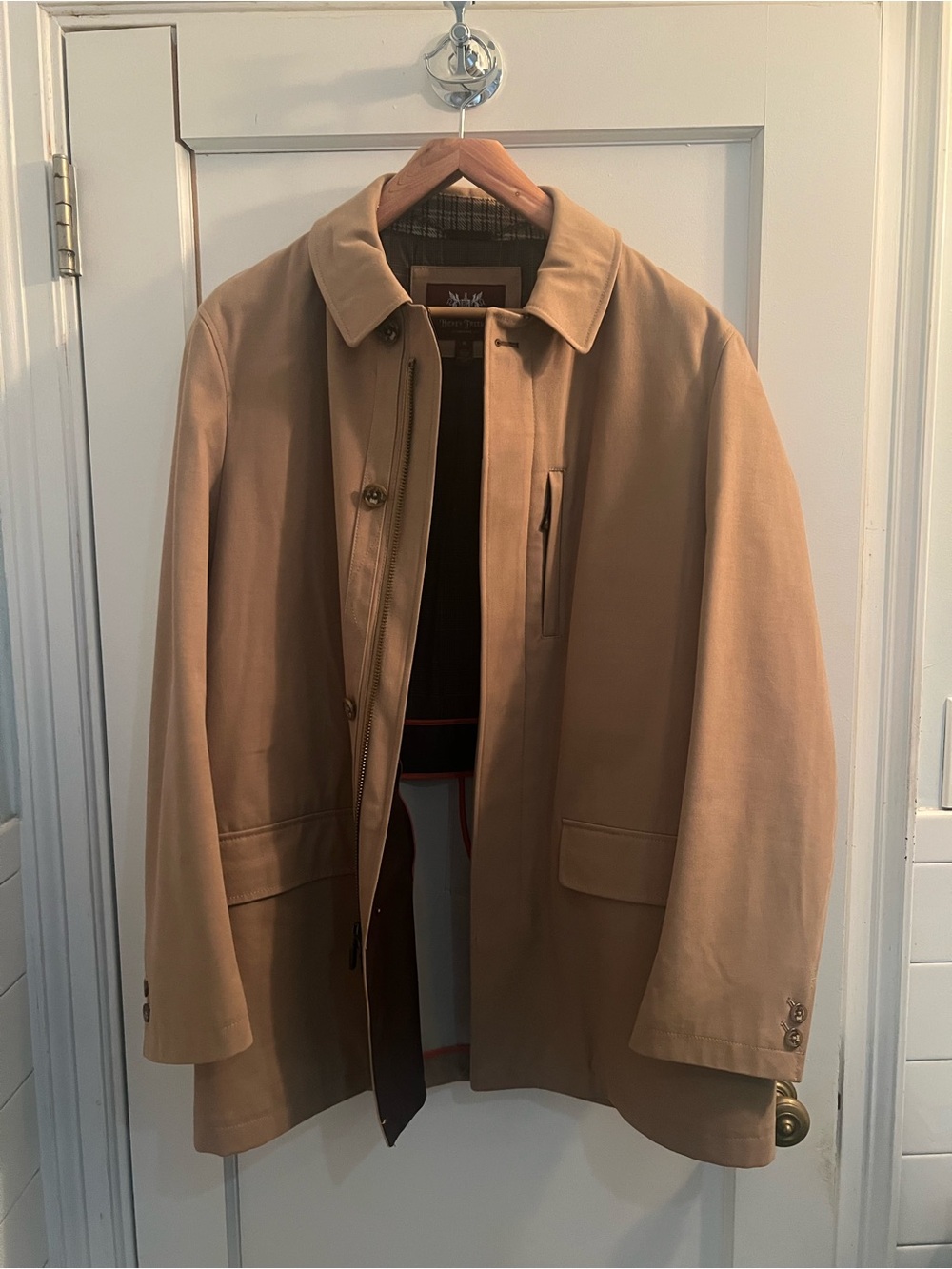 Hickey Freeman Men's Camel Trench Coat